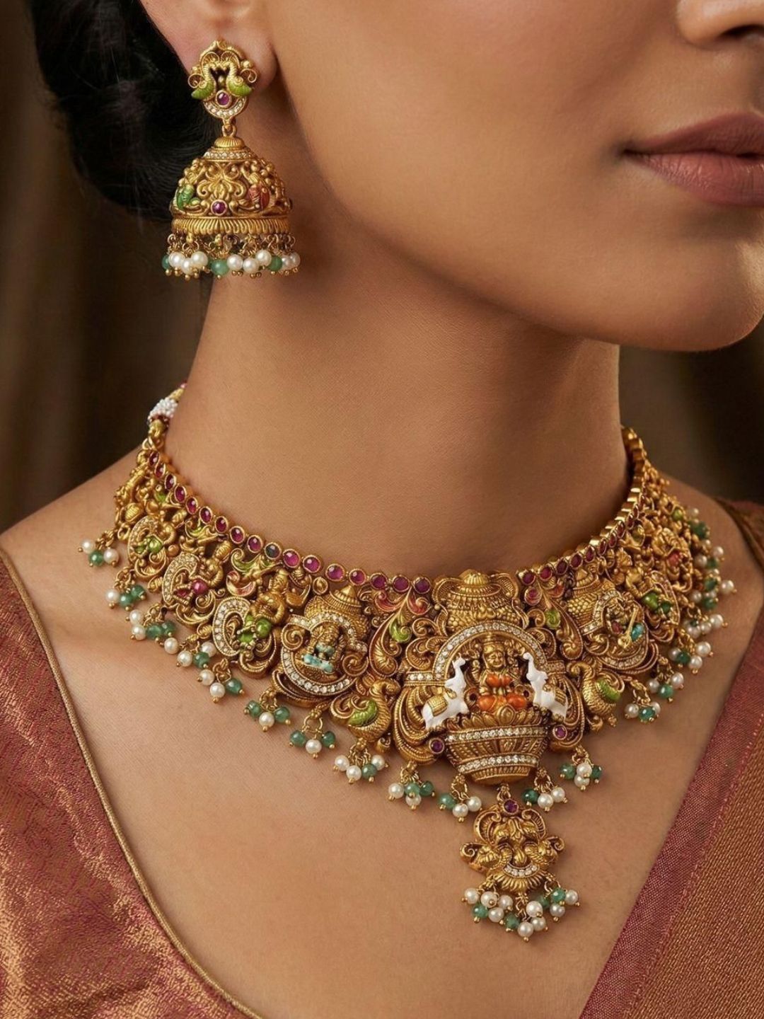 Ishhaara Antique Premium Nagas Bridal Choker