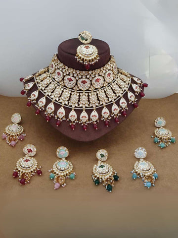 Ishhaara Antique Royal Kundan Bridal Choker Necklace