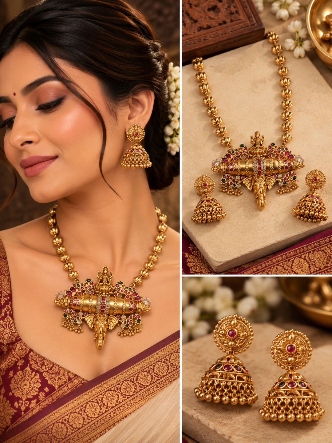 Ishhaara Antique Traditional Laxmi Attigai