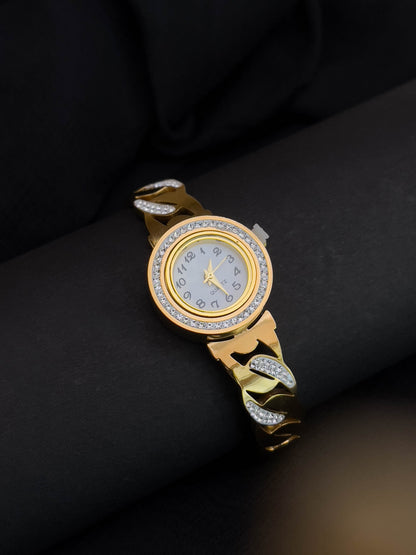 Ishhaara Antitarnish Leaf Style Openable Bracelet Watch