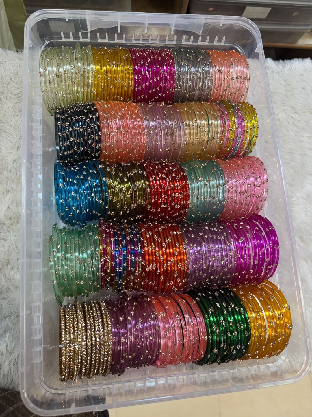 Ishhaara Assorted 24 Dozen Jelly Bangles And 1 Dozen Shadow Bangles