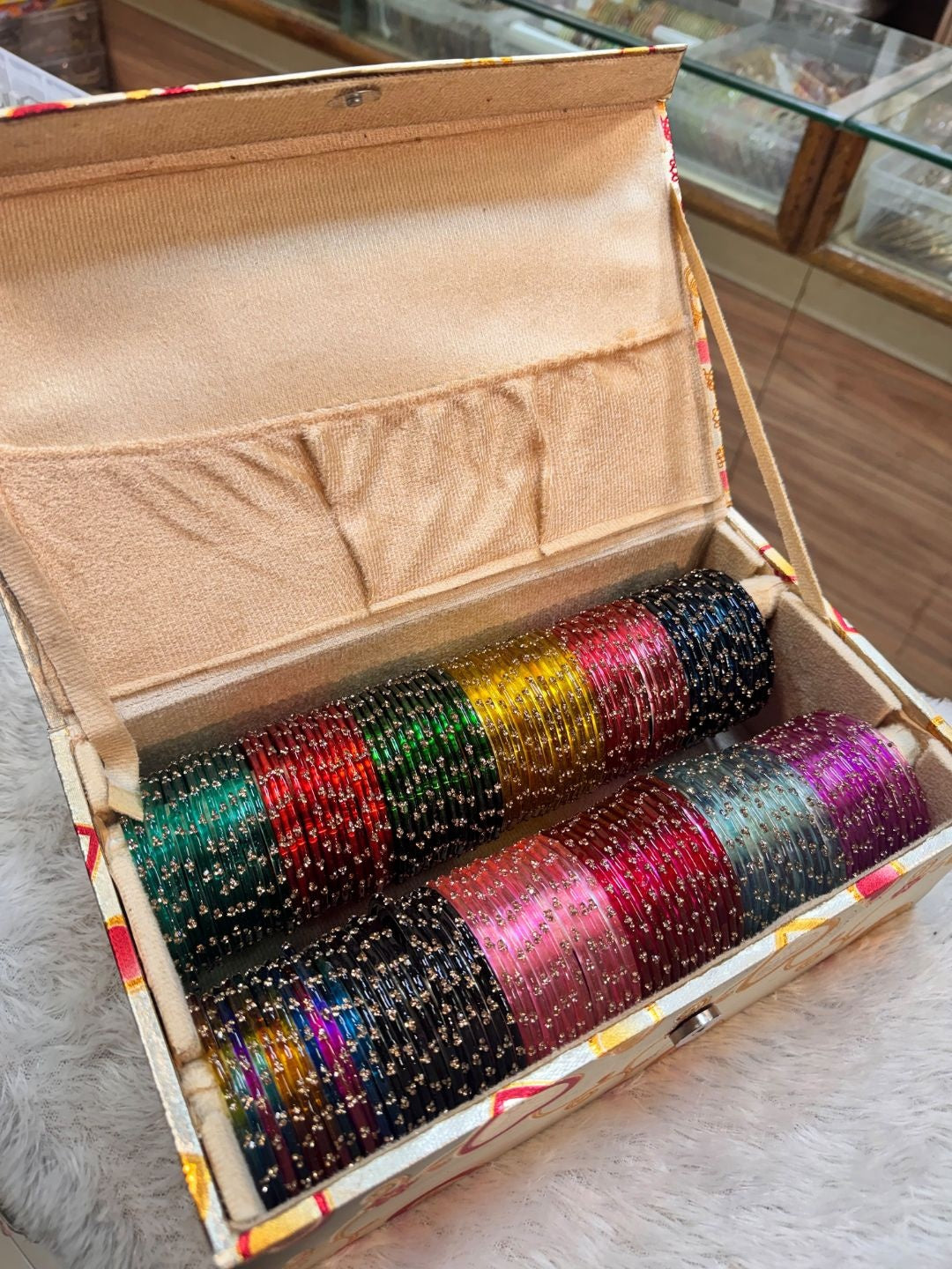 Ishhaara Assorted Glass Bangles Box Set - handcrafted Indian jewellery