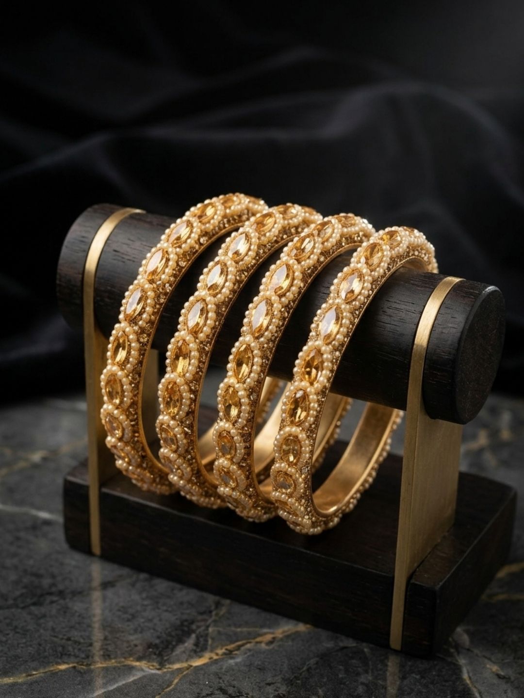Ishhaara Austrian Stone Bangle Set