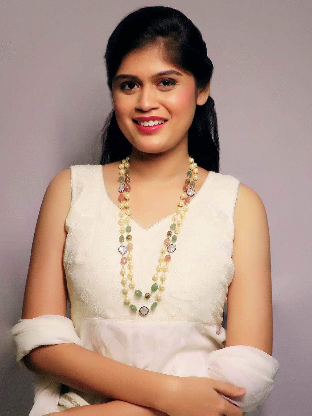 Ishhaara Baroque Double Layered Semi Precious Mala