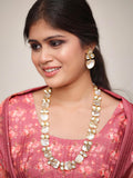 Ishhaara Baroque Kundan Long Necklace With Earrings