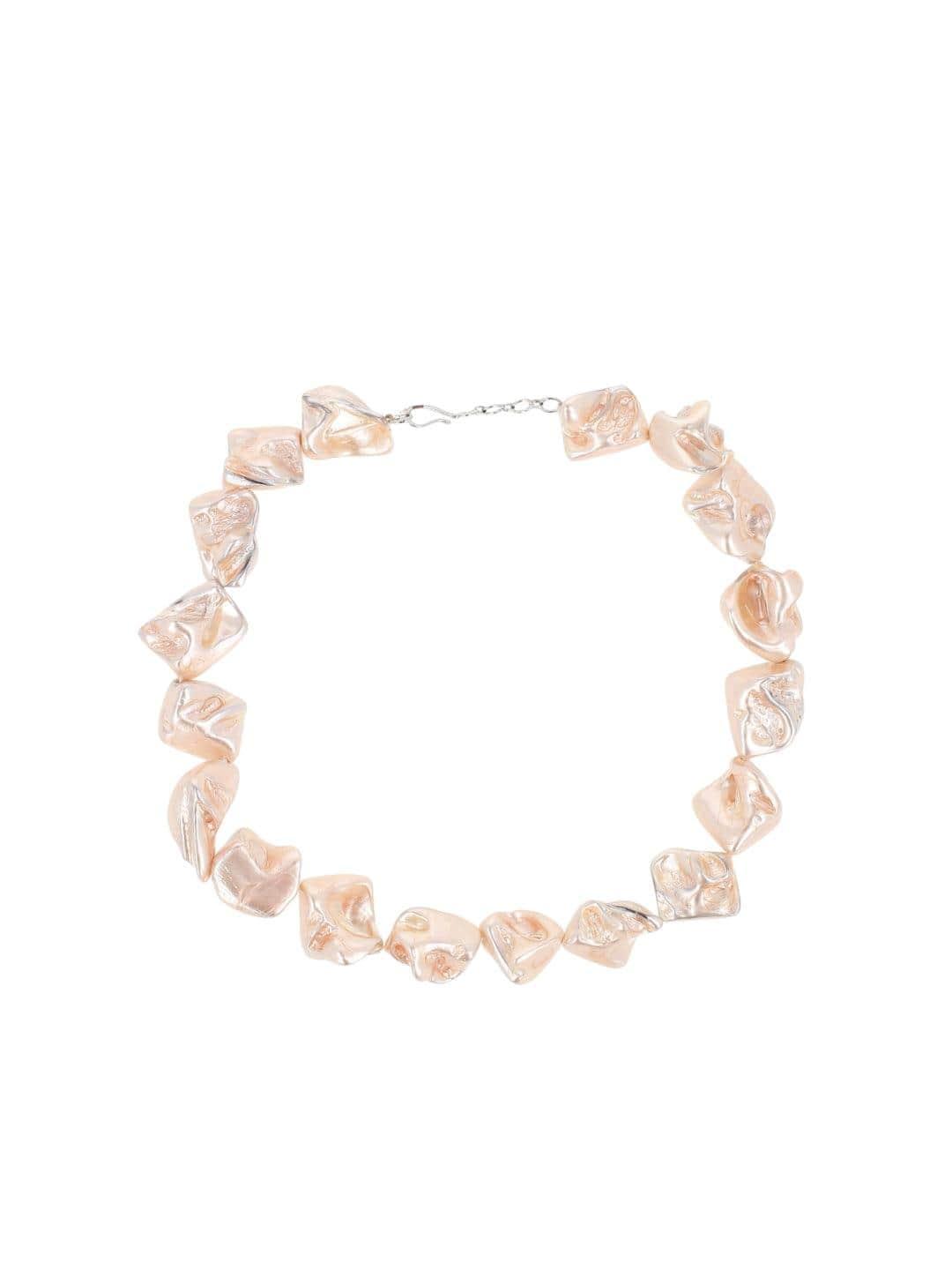 Ishhaara Baroque Statement Necklace Baby Pink