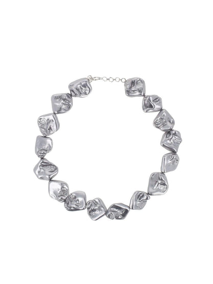 Ishhaara Baroque Statement Necklace Gray