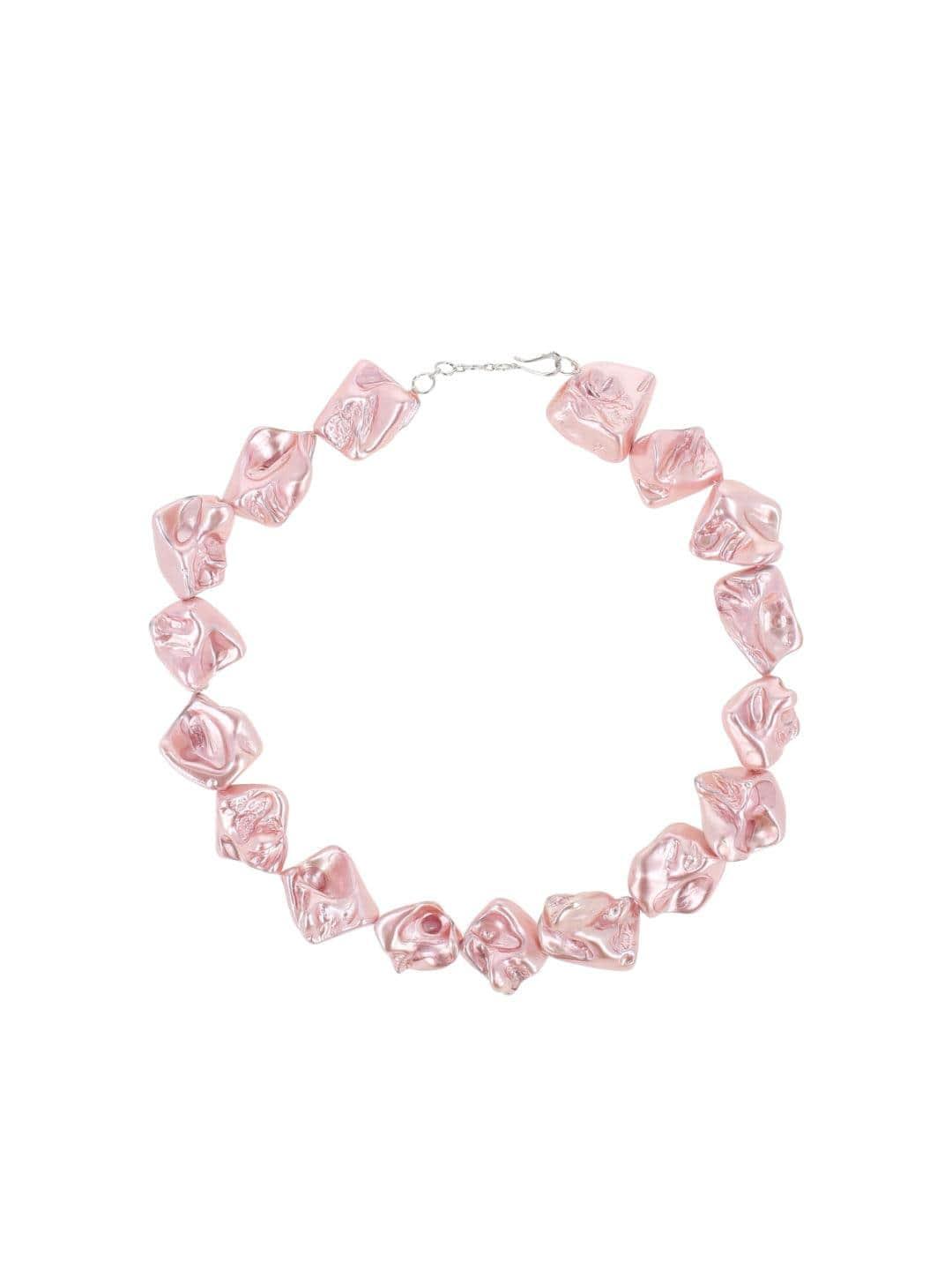 Ishhaara Baroque Statement Necklace Pink