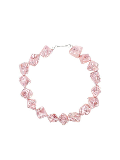 Ishhaara Baroque Statement Necklace Pink
