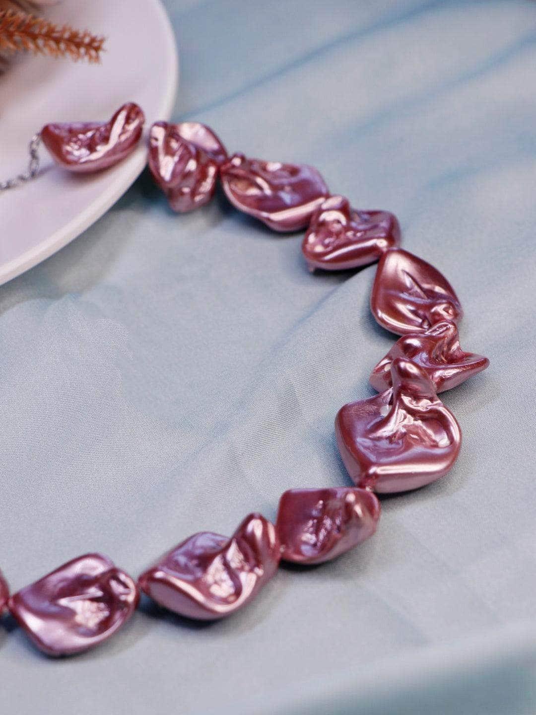 Ishhaara Baroque Statement Necklace Violet