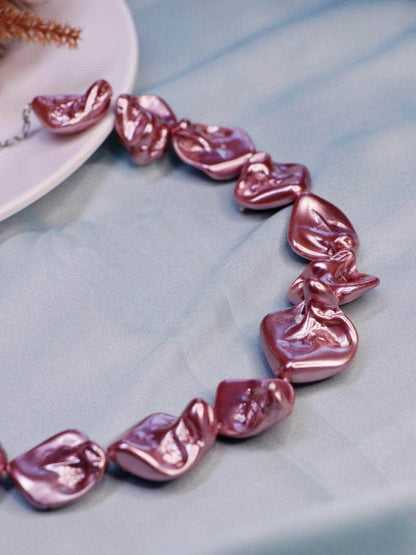 Ishhaara Baroque Statement Necklace Violet