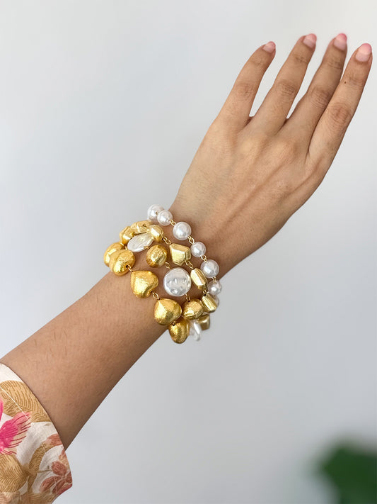Ishhaara Baroque Studded Wrap Around Bracelet