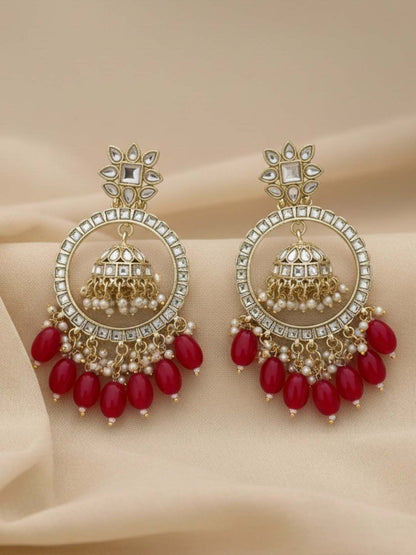Ishhaara Bead Tassel Jhumka Drop Earrings