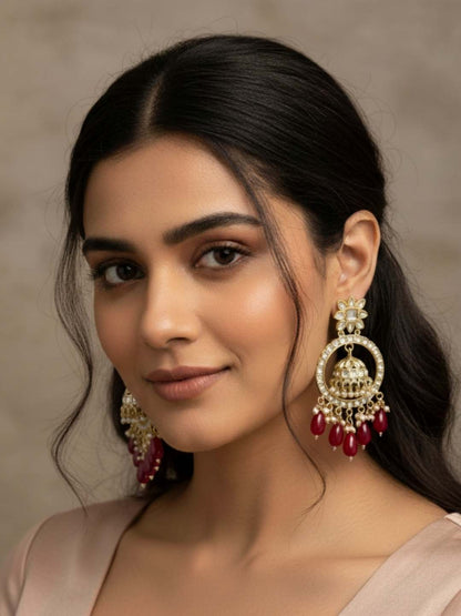 Ishhaara Bead Tassel Jhumka Drop Earrings