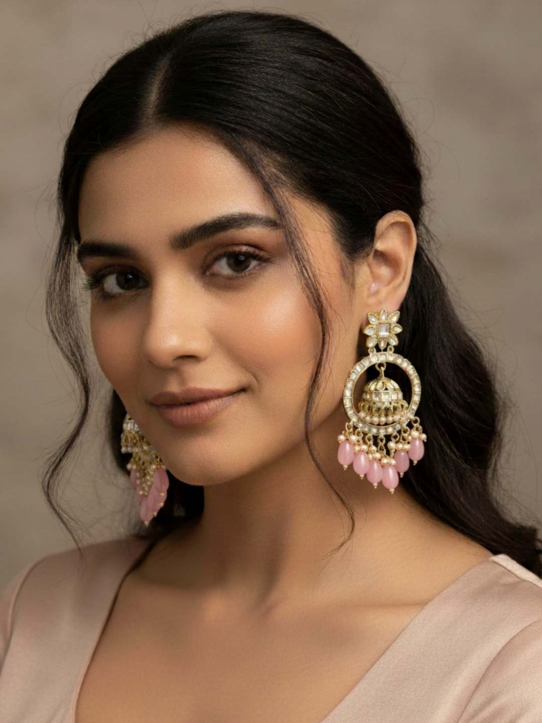 Ishhaara Bead Tassel Jhumka Drop Earrings