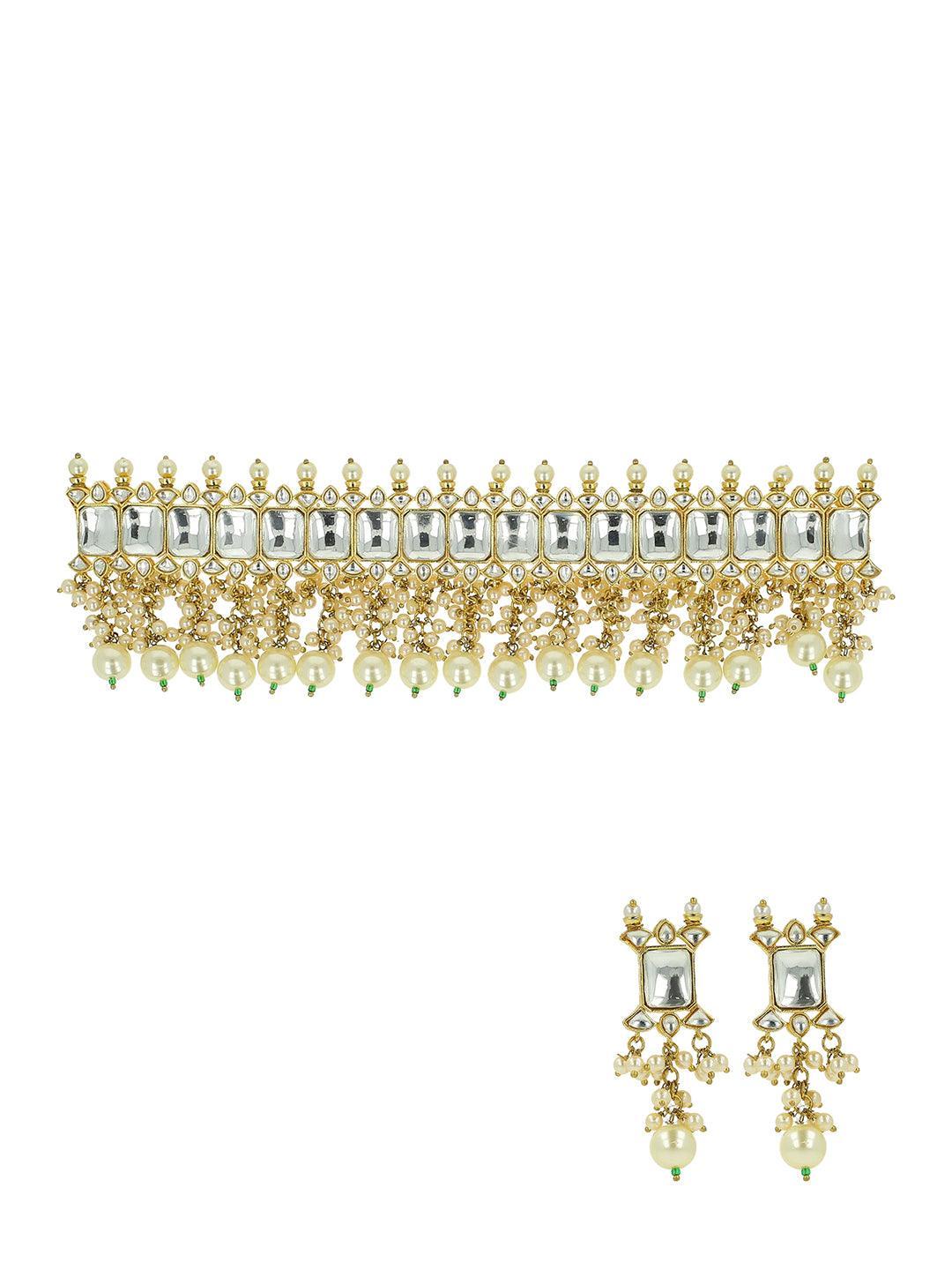 Ishhaara Beaded Pearl Choker