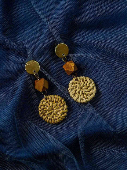 Ishhaara Jovita George In Bamboo Earrings Beige