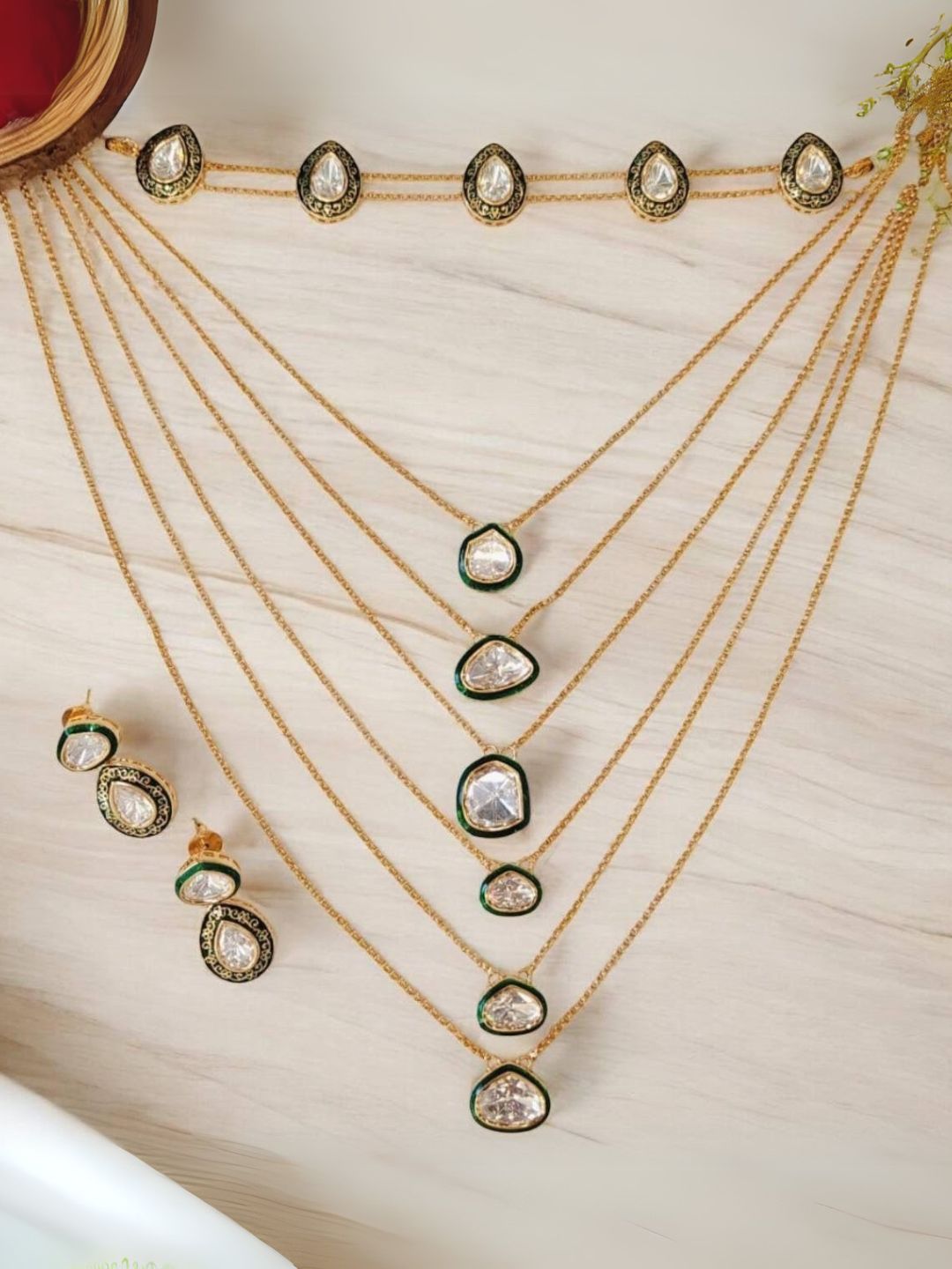 Ishhaara Bhumi Pednekar Inspired Bridal Layered Necklace