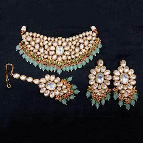 Ishhaara Big Kundan Choker Necklace Set