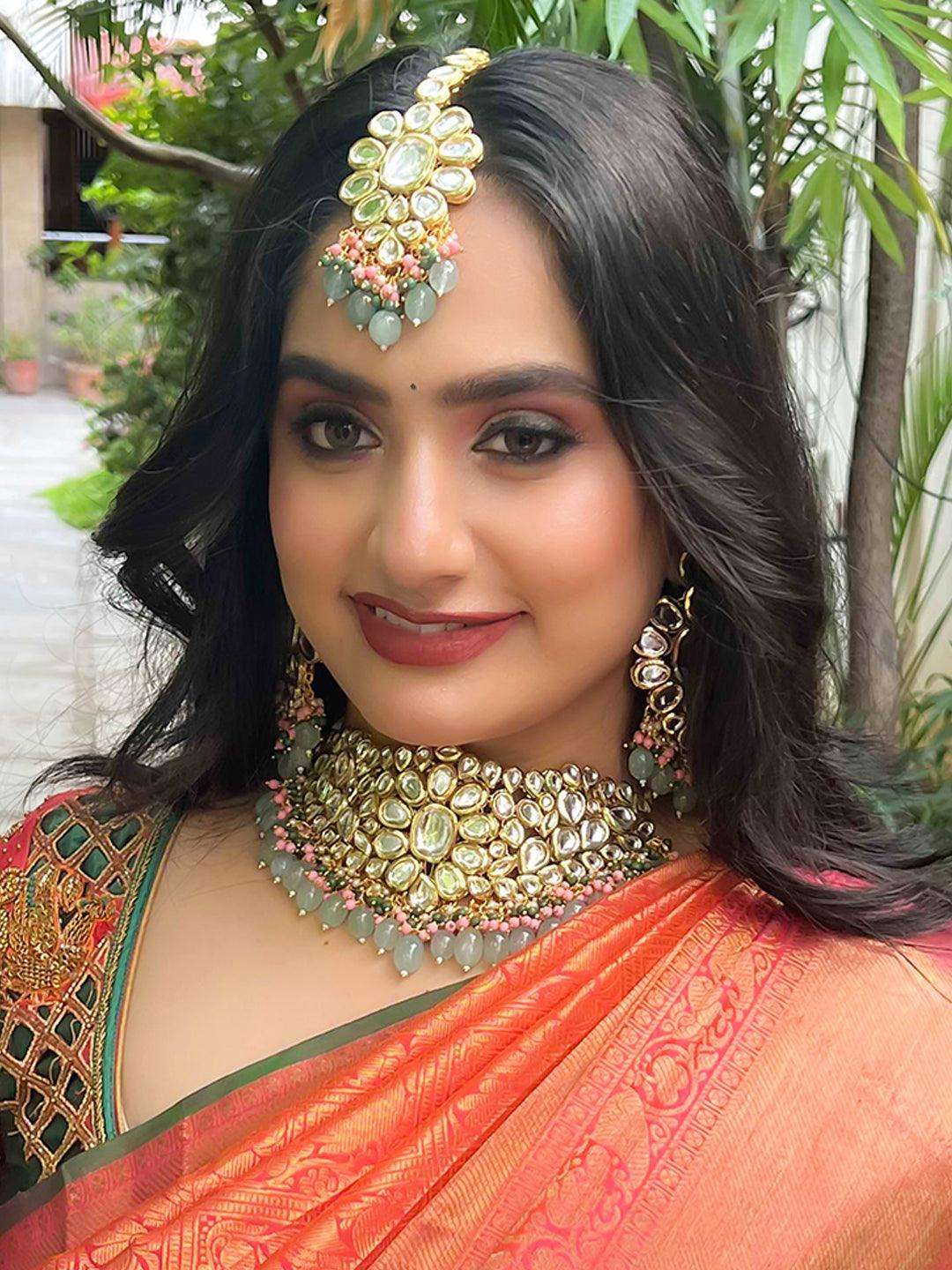 Ishhaara Big Kundan Choker Necklace Set