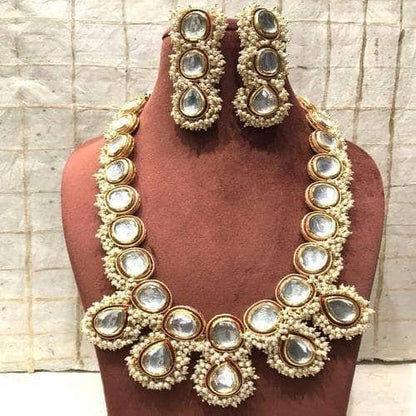 Ishhaara Big Kundan Coral Necklace