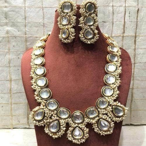 Ishhaara Big Kundan Coral Necklace