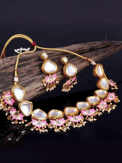 Ishhaara Big Kundan With Lotus Motifs