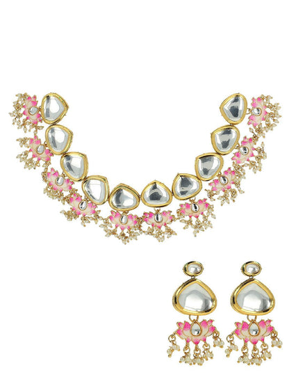 Ishhaara Big Kundan With Lotus Motifs