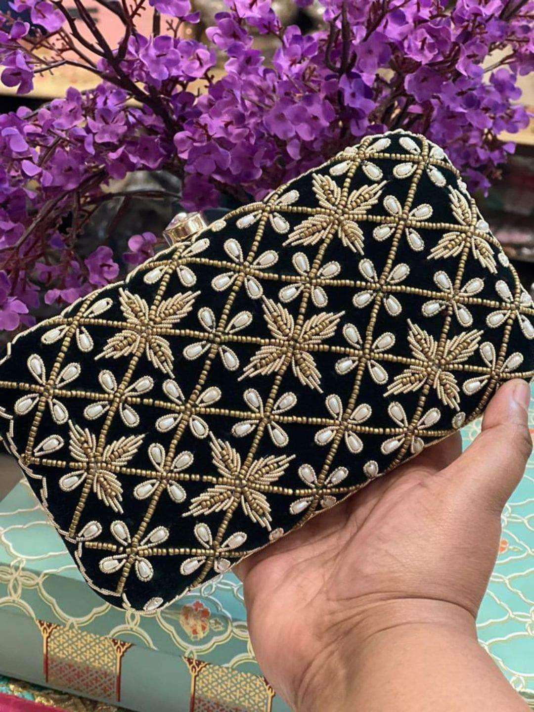 Ishhaara Bridal Velvet Clutch