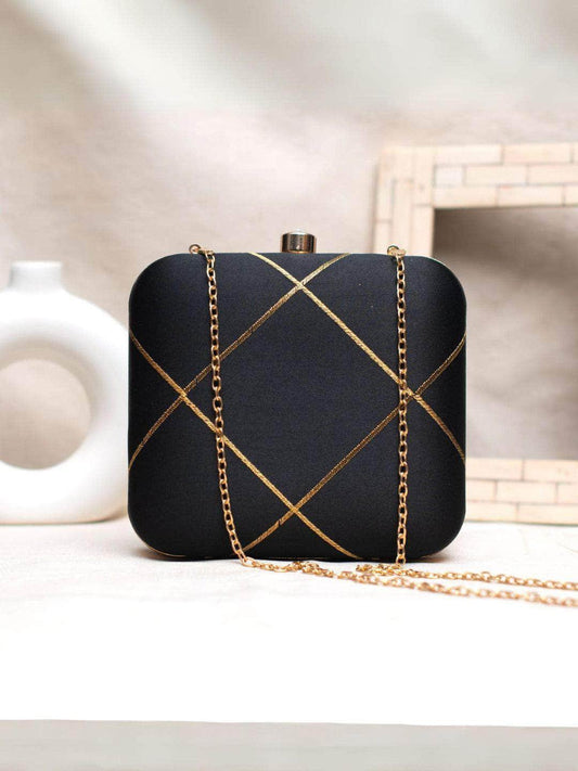 Ishhaara Designer Fabric Box Clutch