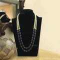 Ishhaara Black Dual Layered Monalisa Necklace