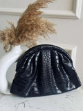 Ishhaara Black Faux Leather Cloud Bag