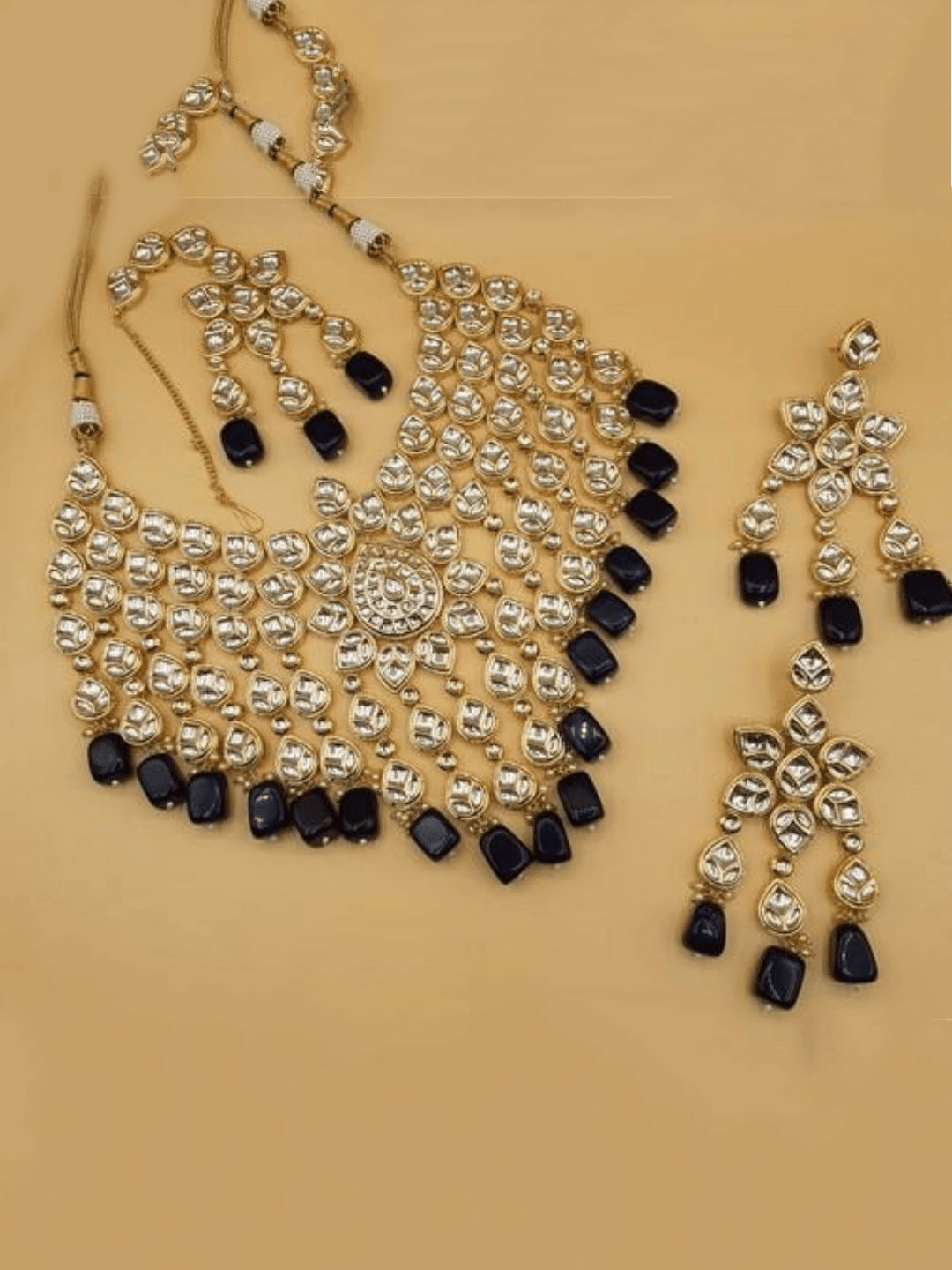 Ishhaara Layered Bridal Drop Tassel Necklace Set