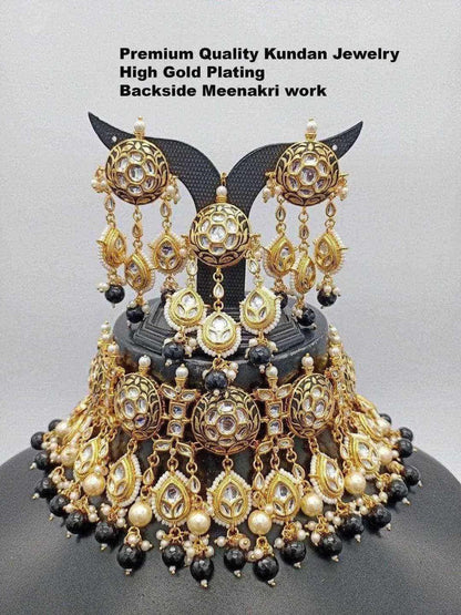 Ishhaara Meena Round Jadau Choker Necklace Set