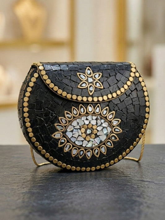 Ishhaara Black Mosaic Bag