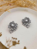 Ishhaara Noir Earrings With Glinting Swarovski Stones