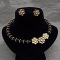 Ishhaara Black Pearls Kundan Necklace Set