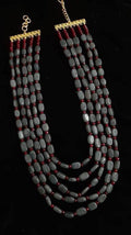 Ishhaara Black Semi Precious 5 Layered Necklace