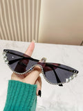 Ishhaara Black Stone Studded Sun Glasses