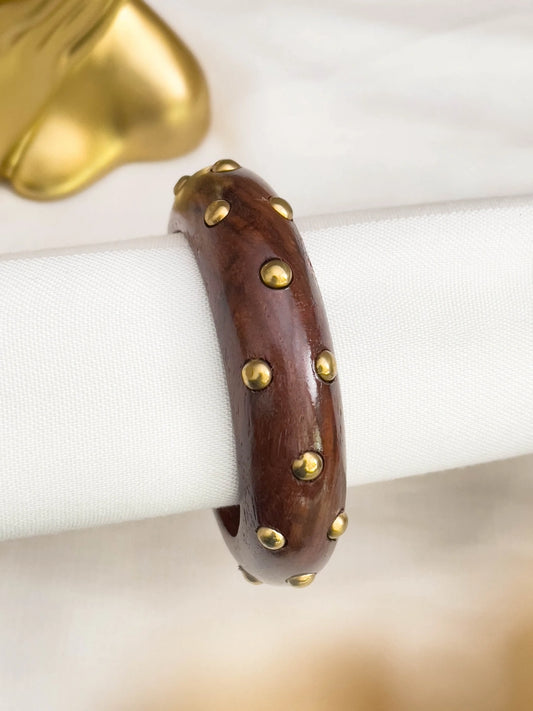 Ishhaara Block Style Wooden Bangle