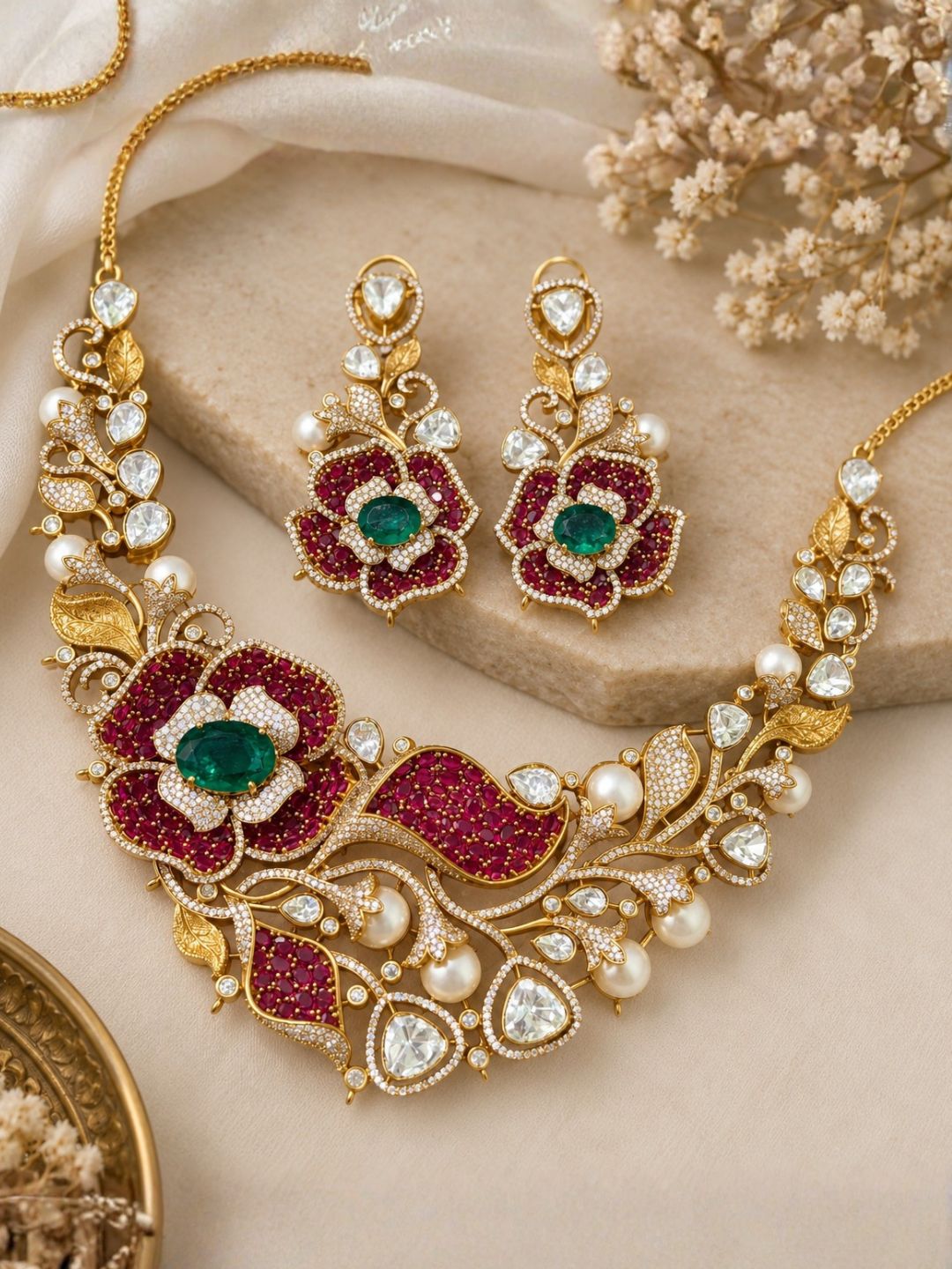 Ishhaara Bloom Floral Statement Necklace