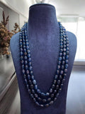 Ishhaara Blue 3 Layered Beads Necklace