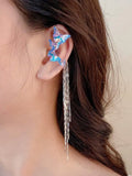 Ishhaara Blue And Purple Butterfly One Side Ear Clip
