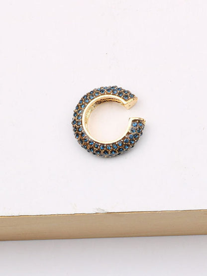Ishhaara Blue Bohemia Crystal Earcuff Earrings