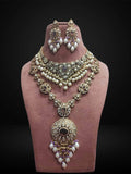 Ishhaara Blue Bridal Kundan Necklace Full Set