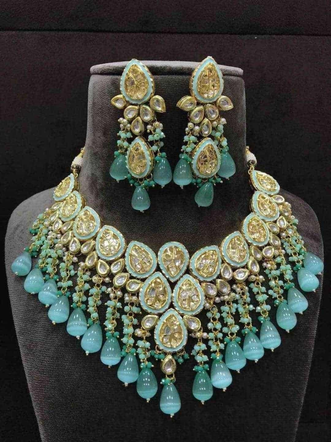 Ishhaara Centre Point Druzy Meena Necklace