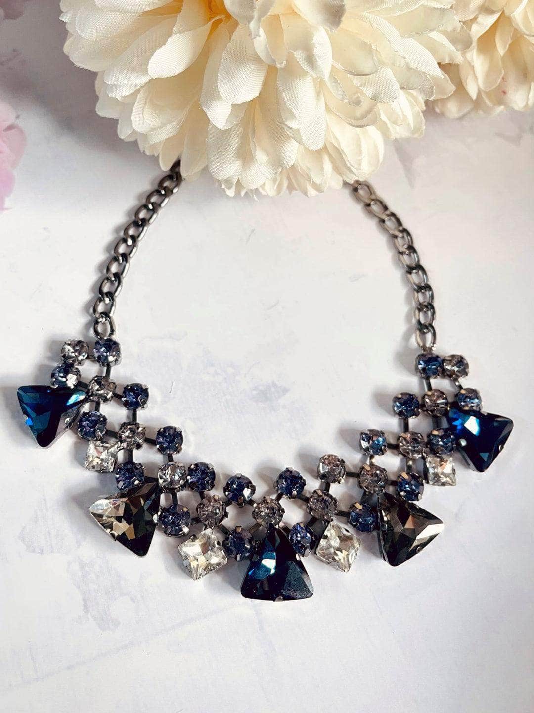 Ishhaara Blue Crystal Necklace