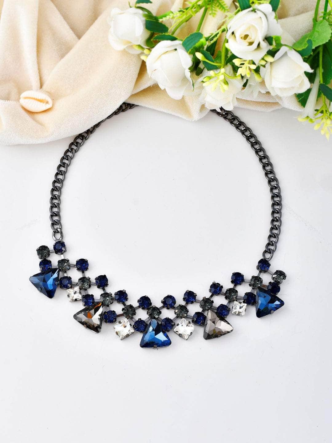Ishhaara Blue Crystal Necklace