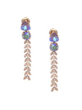 Ishhaara Crystal Trail Earrings Blue