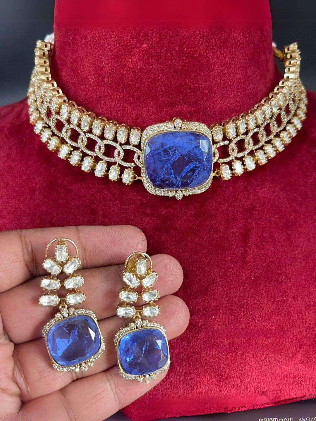 Ishhaara Doublet With Moissanite Polki Choker